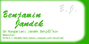 benjamin jandek business card